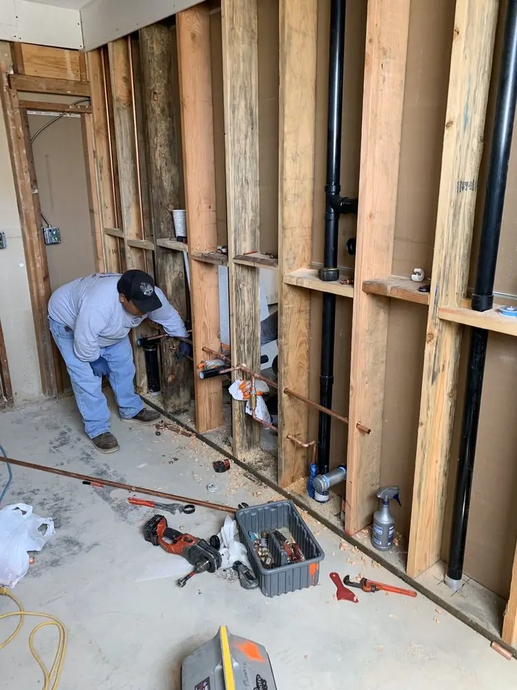 Commercial rough-in plumbing for Gas Line Repair in Seven Stars